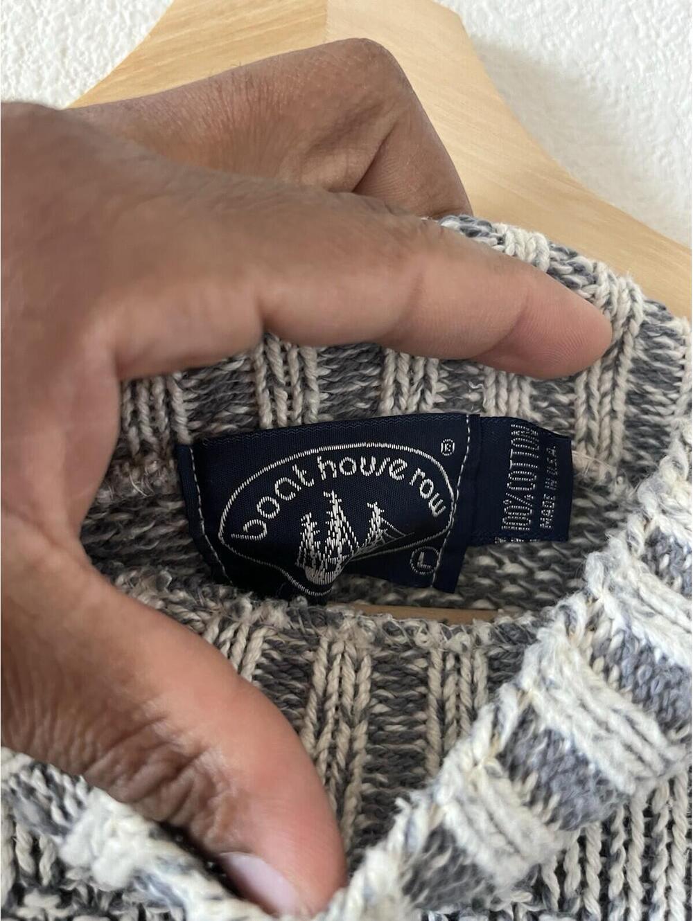Vintage Boathouse Row Geometric Knit Sweater Large - Picture 2 of 6